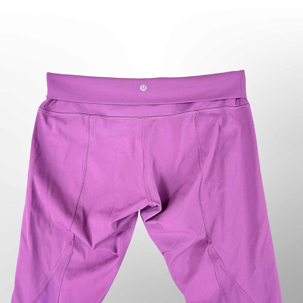 GUC Lululemon Women's Wunder Under HR Scallop Ankle Leggings Purple Size 10